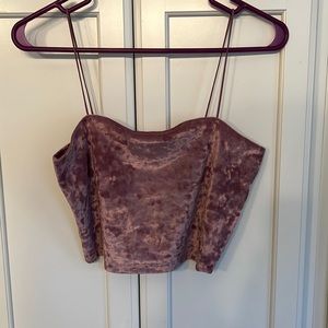 NWOT Aeropostale pink velvet crop top